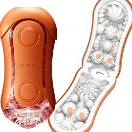 Мастурбатор Tenga Flip Orb - Sunset Orange, зі змінним стиском, зі стимулюючими кульками всередині - 3
