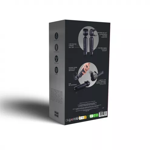 Мастурбатор-вібромасажер Manwan MAN.WAND EVO Black Plum, відмінно для пар, вібромінет