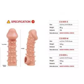Насадка на член Kokos Cock Sleeve CS 005 M - 3