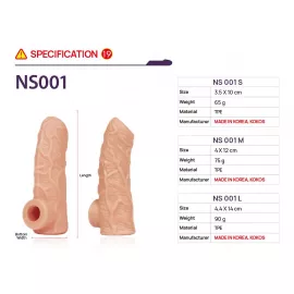 Насадка на член Kokos Nude Sleeve NS 001 M - 6