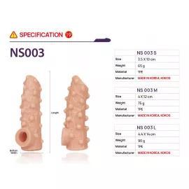 Насадка на член Kokos Nude Sleeve NS 003 M - 2