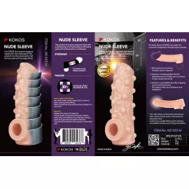 Насадка на член Kokos Nude Sleeve NS 003 M - 4