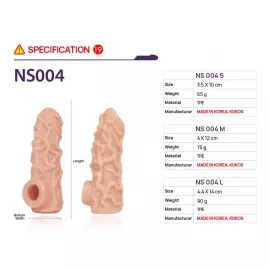 Насадка на член Kokos Nude Sleeve NS 004 M - 4