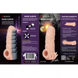 Насадка на член Kokos Nude Sleeve NS 005 M - 5