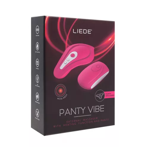 Вібратор в трусики Liebe Panty Vibe Recargable Cerise, трусики S-M в комплекті