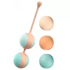 Вагинальные шарики Liebe Kewos — Peach/Mint, 5 шариков в комплекте