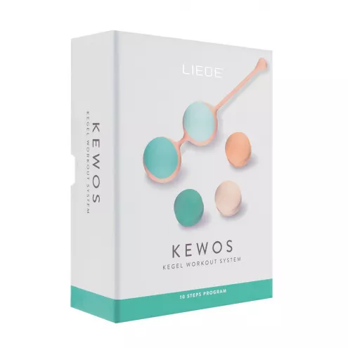 Вагинальные шарики Liebe Kewos — Peach/Mint, 5 шариков в комплекте