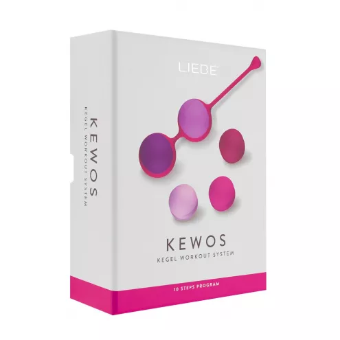 Вагинальные шарики Liebe Kewos — Cerise/Candy Violet, 5 шариков в комплекте