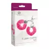 Наручники S Pleasures Furry Cuffs Pink з пухнастим оздобленням, 2 ключі в комплекті