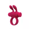Эрекционное виброкольцо S Pleasures Premium Rabbit Ring, розовое, со съемной вибропулей и ушками
