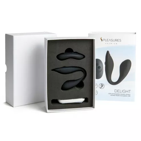 Двойной вибратор S Pleasures Premium Delight, черный