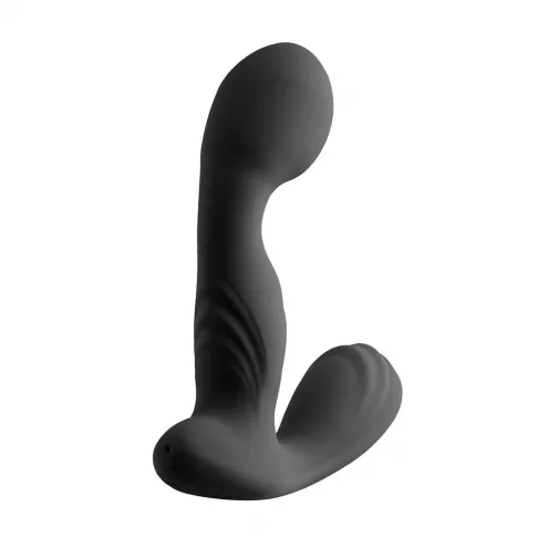 Вибромассажер простаты S Pleasures Premium FUZZY, черный, с рельефом