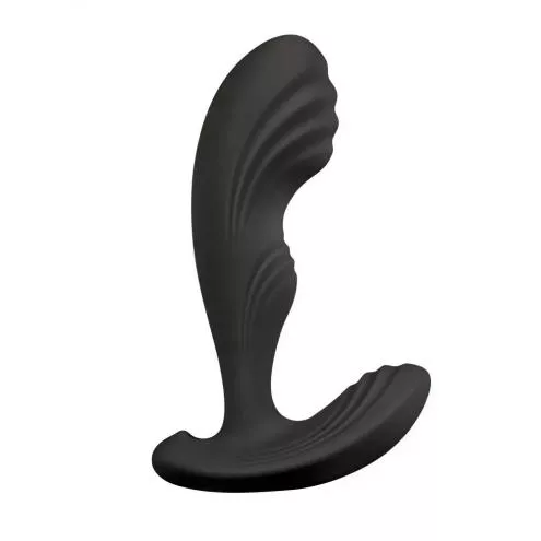 Вибромассажер простаты S Pleasures Premium Cozy, черный, с рельефной головкой