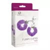 Наручники S Pleasures Furry Cuffs Purple з пухнастим оздобленням, 2 ключі в комплекті