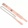 Ошейник с поводком Liebe Seele Dark Candy Pink Collar with Leash