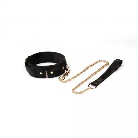 Ошейник с поводком Liebe Seele Boudoir Amor Collar with Leash Black - 1
