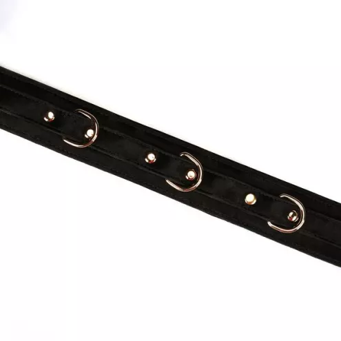 Нашийник з повідцем Liebe Seele Boudoir Amor Collar with Leash Black