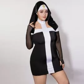 Эротический костюм монашки JSY P61130 Plus Size - 7