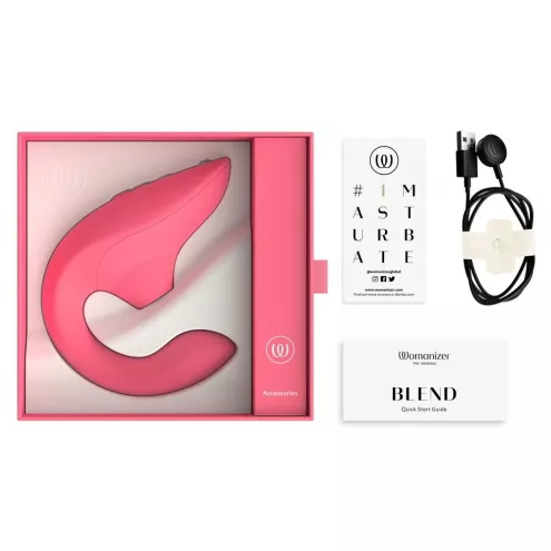 Вакуумный клиторальный стимулятор Womanizer Blend Vibrant Rose