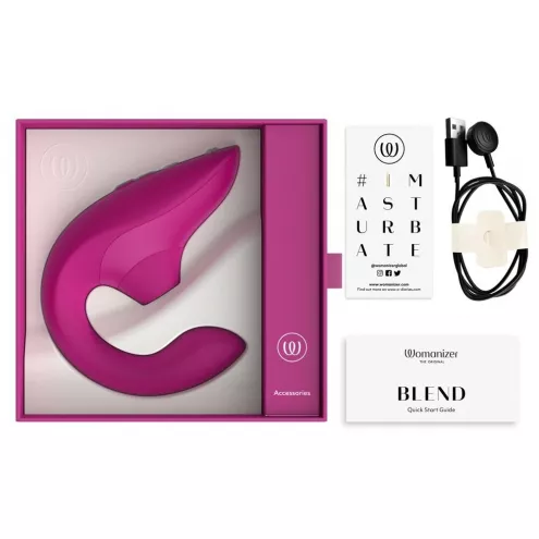 Вакуумный клиторальный стимулятор Womanizer Blend Vibrant Pink