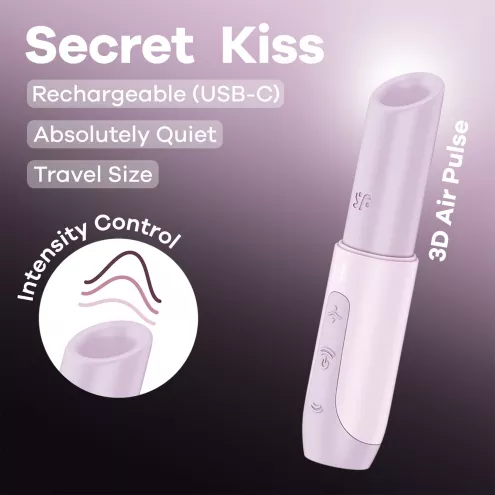 Вакуумний стимулятор Satisfyer Secret Kiss, магнітна технологія 3D Air Pulse