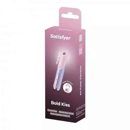 Вакуумний стимулятор Satisfyer Bold Kiss Violet, магнітна технологія 3D Air Pulse