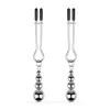 Зажимы для сосков Bedroom Fantasies: Nipple Clamps with Beaded Chain - Silver