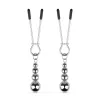 Зажимы для сосков Bedroom Fantasies: Nipple Clamps with Beaded Chain - Silver