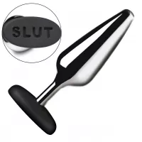 Анальна пробка Master Series Butt Slut Metal Silicone Butt Plug - Silver