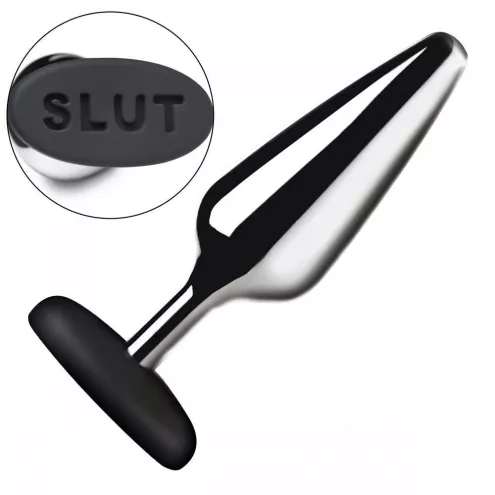 Анальна пробка Master Series Butt Slut Metal Silicone Butt Plug - Silver