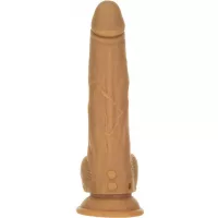 Фаллоимитатор с пульсацией Naked ADDICTION Dominic 9 Caramel