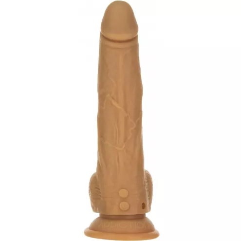 Фаллоимитатор с пульсацией Naked ADDICTION Dominic 9 Caramel
