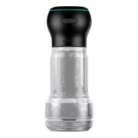 Мастурбатор Kiiroo Feel Pocket Crystal із всмоктувальною інтерактивною насадкою PowerBlow Combo Set