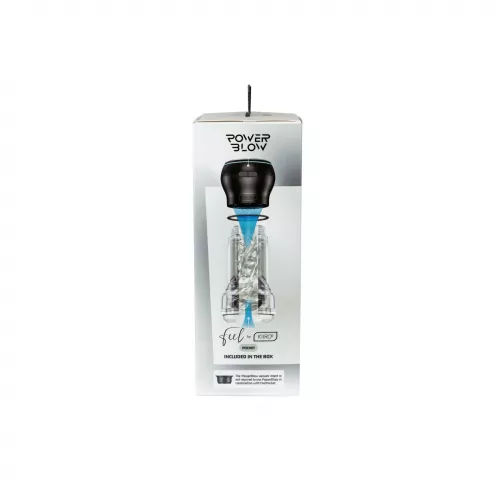 Мастурбатор Kiiroo Feel Pocket Crystal із всмоктувальною інтерактивною насадкою PowerBlow Combo Set