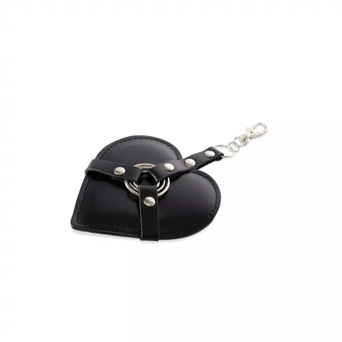 Брелок на карабине для ключей Art of Sex Heart Angel, Черный