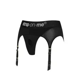 Трусы для страпона с подвязками для чулок Strap-On-Me REBEL HARNESS - XS - 8