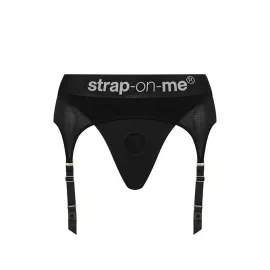 Трусы для страпона с подвязками для чулок Strap-On-Me REBEL HARNESS - XS - 10