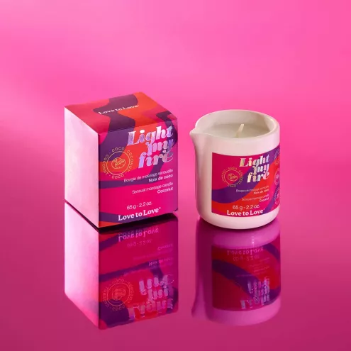 Масажна свічка Love To Love LIGHT MY FIRE Coconut (65 мл)