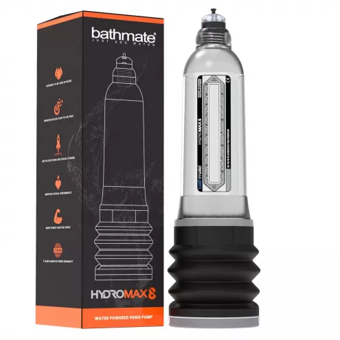 Гидропомпа Bathmate Hydromax 8 Clear, для члена длиной от 15 до 20 см, диаметр до 5,5 см