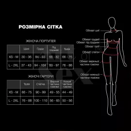 Женская портупея с наручниками Art of Sex - Ursula черная XS-2XL, экокожа - 5