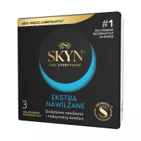 Безлатексні презервативи SKYN Ekstra Nawilżanel з посиленим мастилом для максимального ковзання та насолоди, 3 шт
