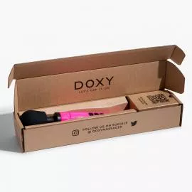 Вибромассажер DOXY Die Cast Massager Hot Pink, очень мощный, питание 220В, металлический корпус - 7