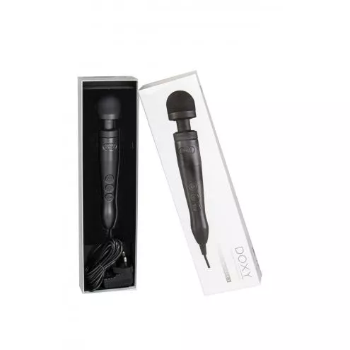 Вібромасажер DOXY Die Cast 3 Matt Black, дуже потужний, живлення 220В, металевий корпус