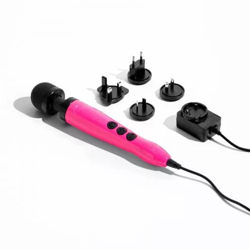 Вібромасажер DOXY Die Cast 3 Hot Pink, дуже потужний, живлення 220В, металевий корпус