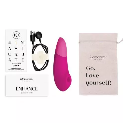 Вакуумный клиторальный стимулятор Womanizer Enhance Pink