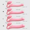 Безремневый страпон Strap-On-Me Rose L, полностью регулируемый, диаметр 3,7 см