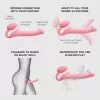 Безремневый страпон Strap-On-Me Rose L, полностью регулируемый, диаметр 3,7 см