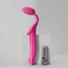 Безремневый страпон с вибрацией Strap-On-Me Vibrating Fuchsia L, диаметр 3,7 см, пульт ДУ, регулируемый