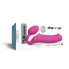 Безремневый страпон с вибрацией Strap-On-Me Vibrating Fuchsia XL, диаметр 4,7 см, пульт ДУ, регулируемый