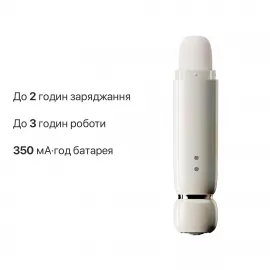 Вакуумний кліторальний стимулятор Zalo Lia Floral White - 6